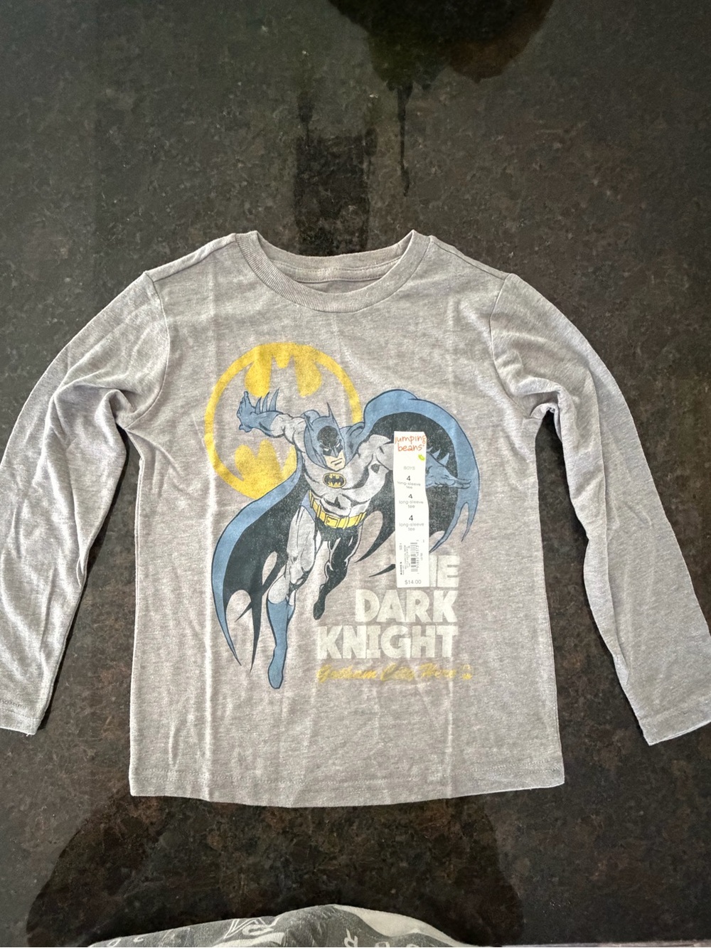 jumping beans Gray Batman 'Dark Knight' Long Sleeve Tee